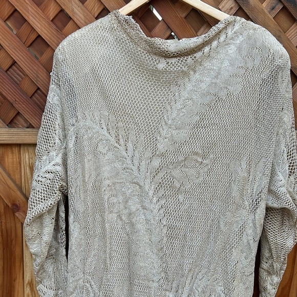 Vintage Nieman Marcus Dress 80's 90's Gold Party Dress with Drop Waist Fringe - Picture 2 of 8